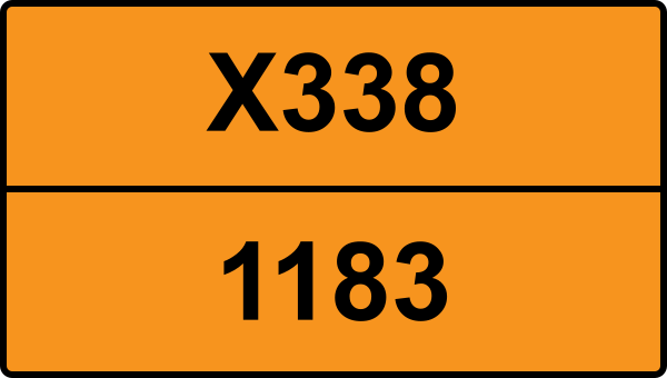 UN 1183 ADR-nummerskylt - Farlighetsnummer X338 - ETYLDIKLORSILAN