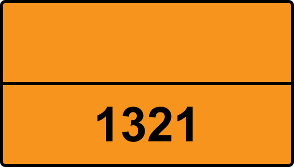 UN 1321 ADR-nummerskylt - Farlighetsnummer - DINITROFENOLATER, FUKTADE med minst 15 vikt-% vatten