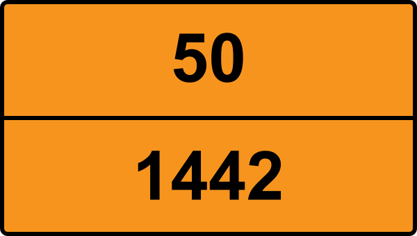 UN 1442 ADR-nummerskylt - Farlighetsnummer 50 - AMMONIUMPERKLORAT